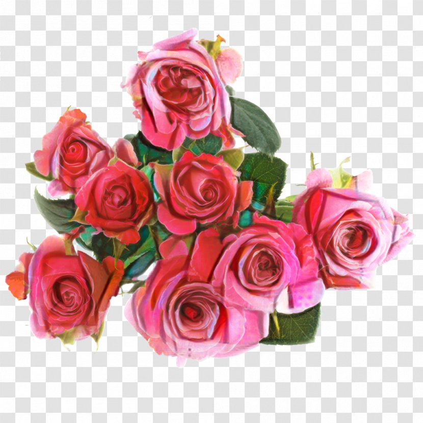 Garden Roses Flower Cabbage Rose Pink - Artificial - Yellow Transparent PNG