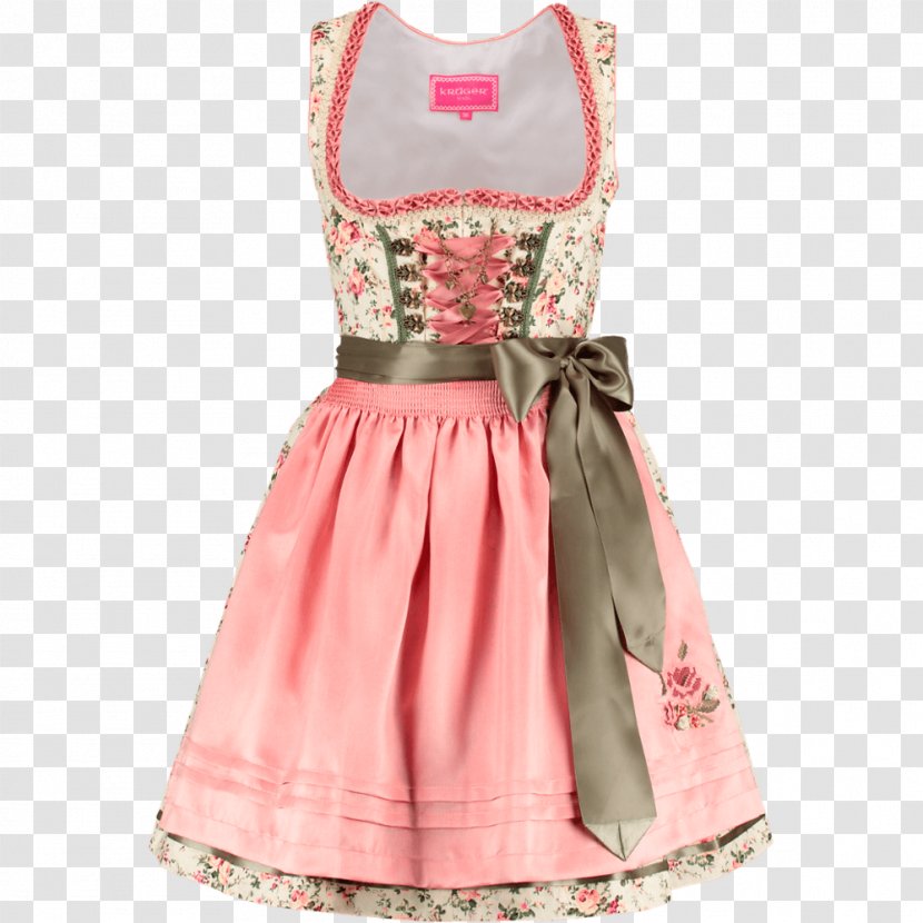 Pink Dirndl Folk Costume Dress Lederhosen - Blouse Transparent PNG