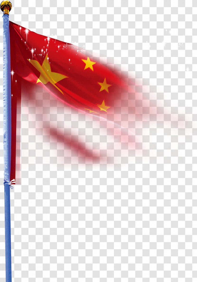 Flag Of China Red - Star Five Transparent PNG