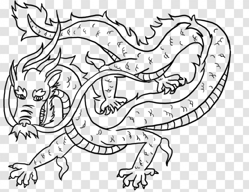 Line Art Chinese Dragon Drawing Transparent PNG