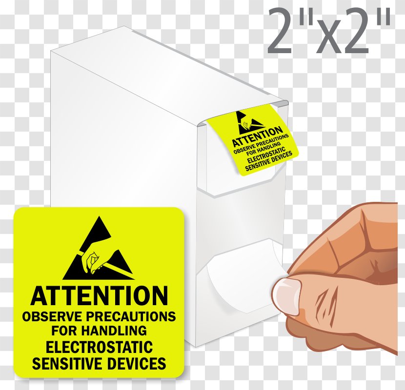 Paper Packaging And Labeling Sticker - Yellow - Attention Symbol Transparent PNG