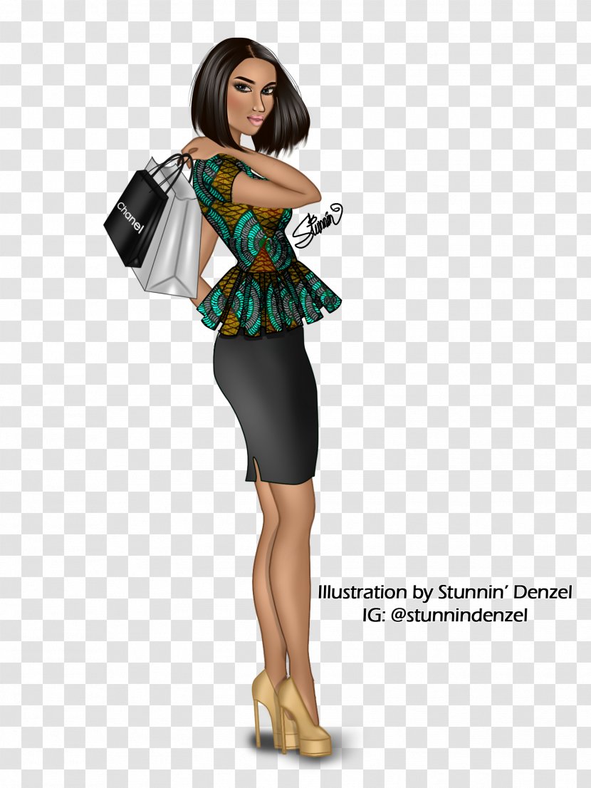 Fashion Illustration Model Africa - Tree Transparent PNG