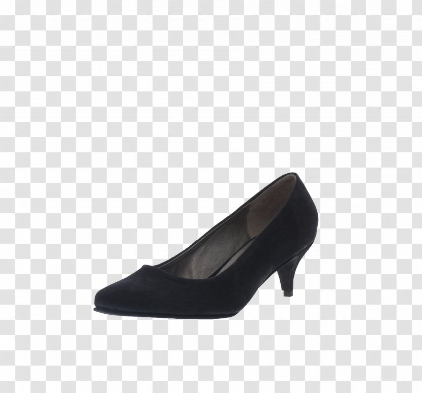 Suede Shoe Walking Pump Black M - Kitten Heel Transparent PNG