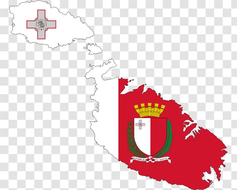 Malta Map - Red Transparent PNG