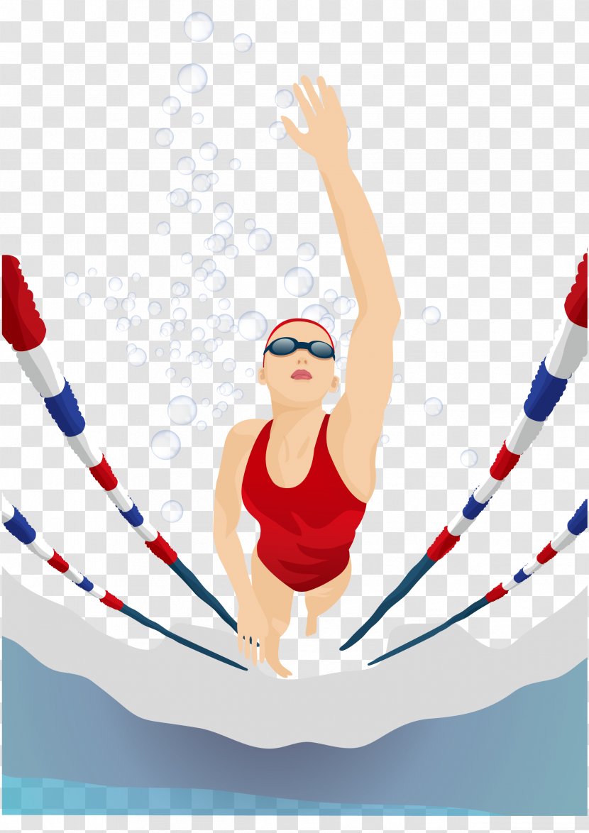 Olympic Games Swimming Drawing Illustration - Caricature - Swim Transparent PNG