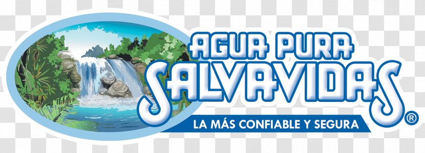 Logo Water Agua Pura Salvavidas, Aldea Puerta Parada Brand Font Transparent PNG