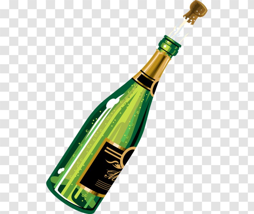 Champagne Wine Bottle Clip Art - Beer Transparent PNG
