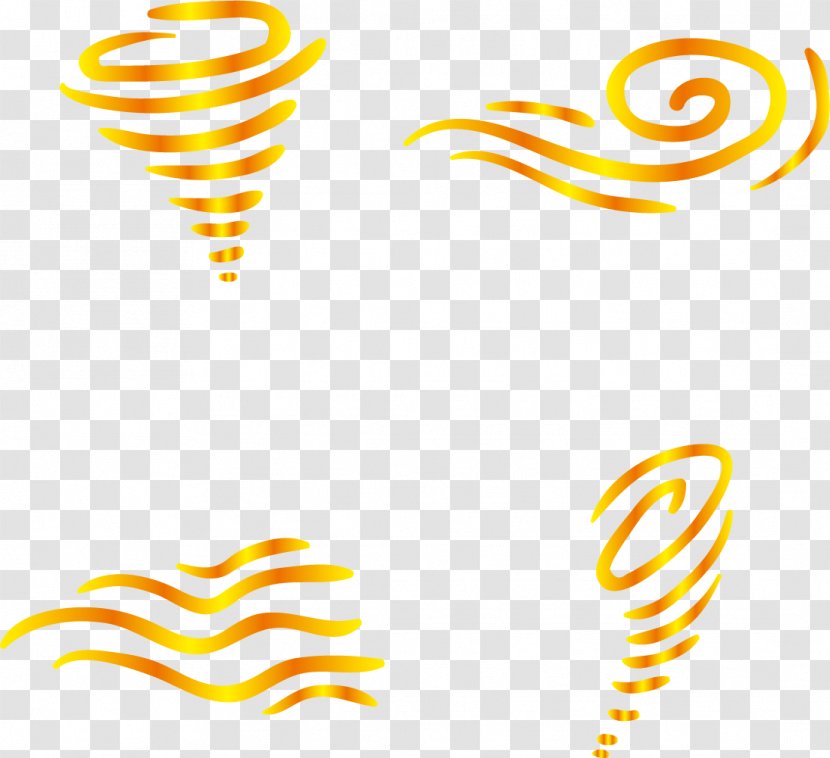 Tornado Clip Art - Golden Transparent PNG