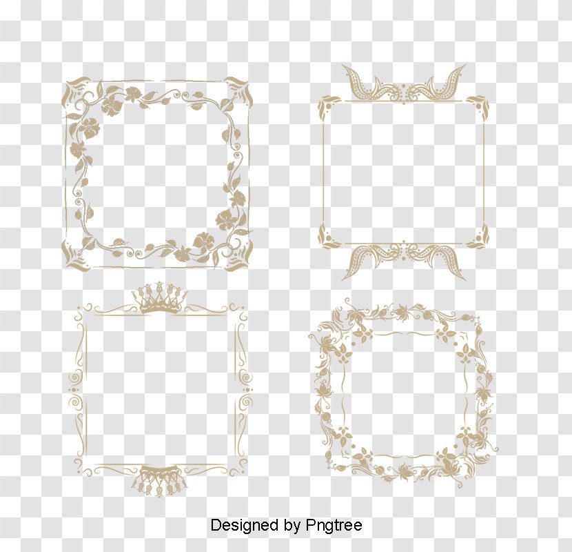 Background Flower Frame - Text - Jewellery Lace Transparent PNG
