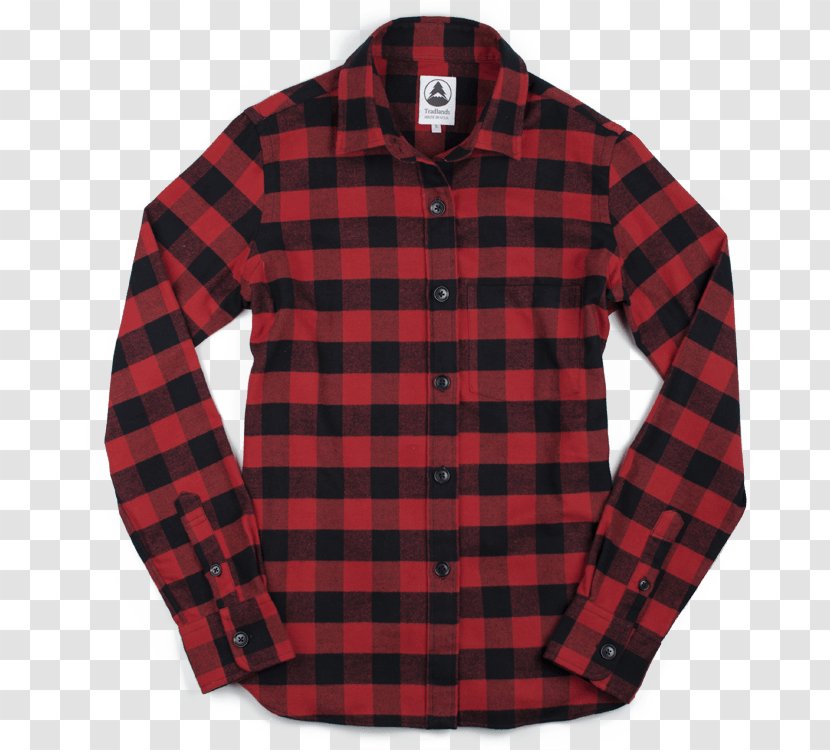 Flannel Tartan Sleeve Shirt Clothing - Cotton Transparent PNG