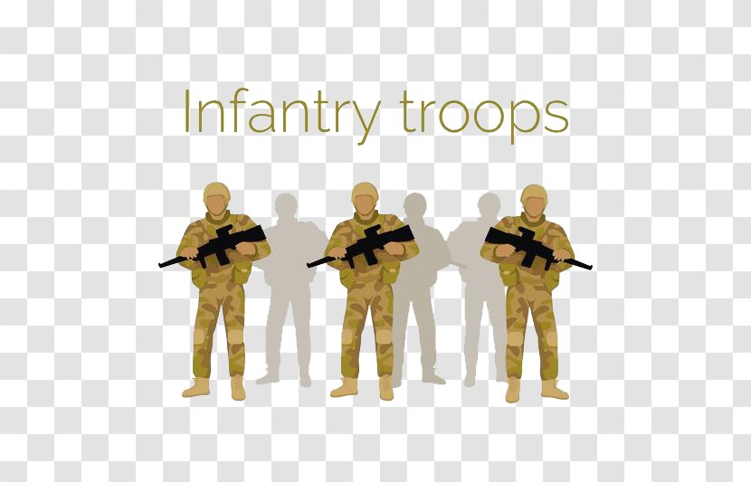Infantry Soldier Airborne Forces Military - Uniform - Three Soldiers With Guns Transparent PNG