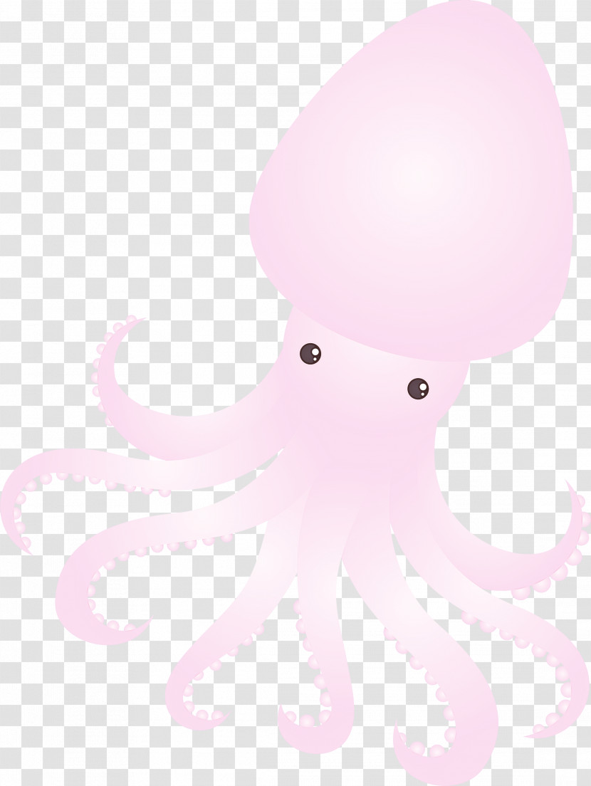 Octopus Pink Giant Pacific Octopus Cartoon Material Property Transparent PNG
