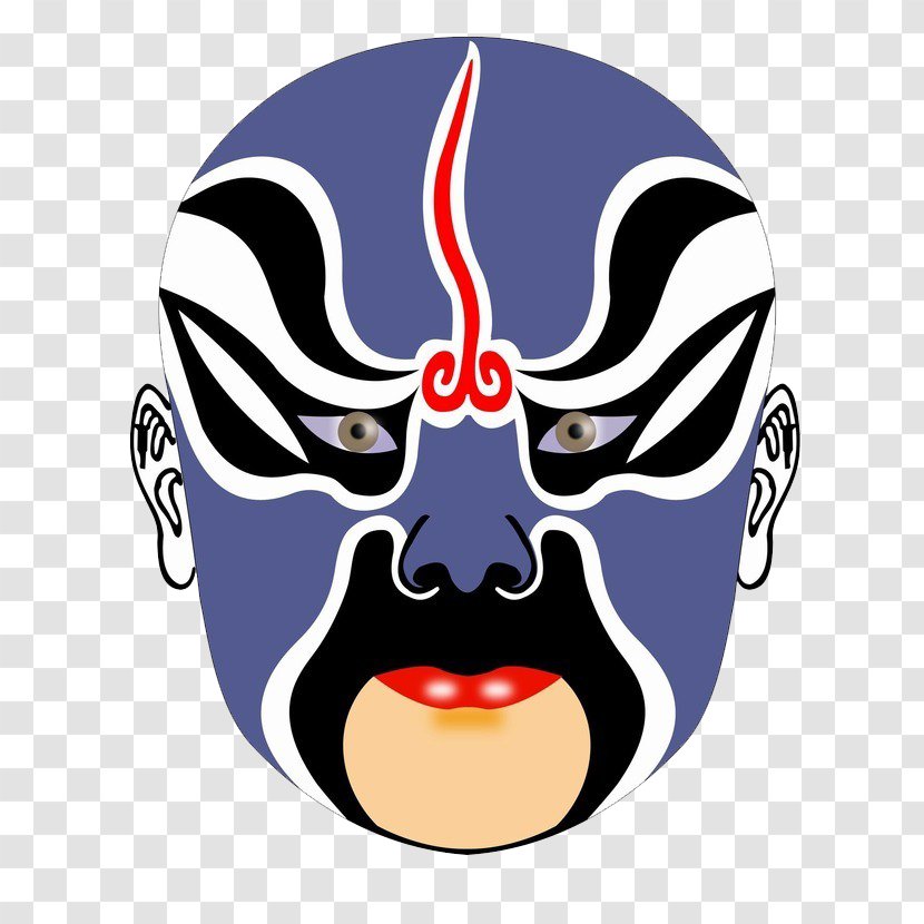 China Peking Opera Chinese Mask - Facebook Transparent PNG