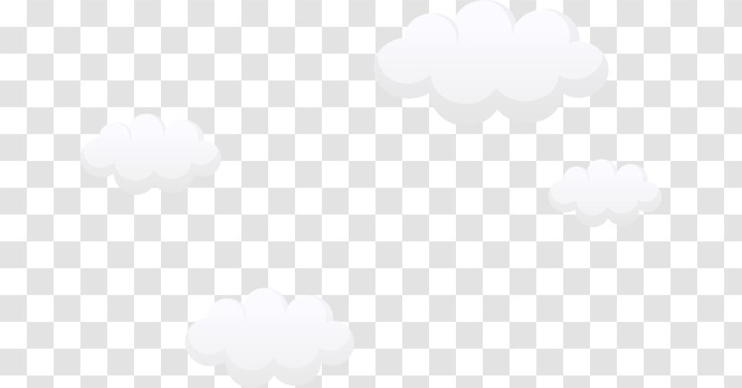 Black And White Sky Pattern - Monochrome - Cartoon Beautiful Clouds Transparent PNG