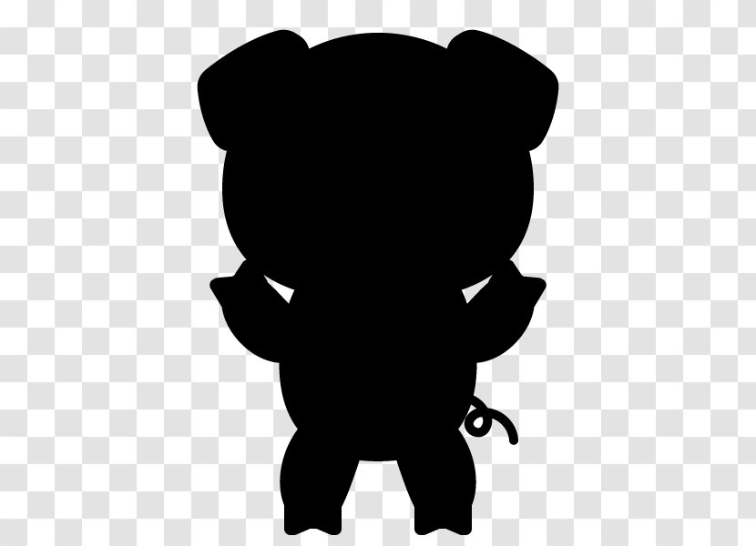 Domestic Pig Silhouette Sheep - Black - Sillhouette Transparent PNG