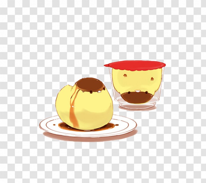 Chicken Crxe8me Caramel Dim Sum Food Mango Pudding - Breakfast - Chick Model Picture Material Transparent PNG