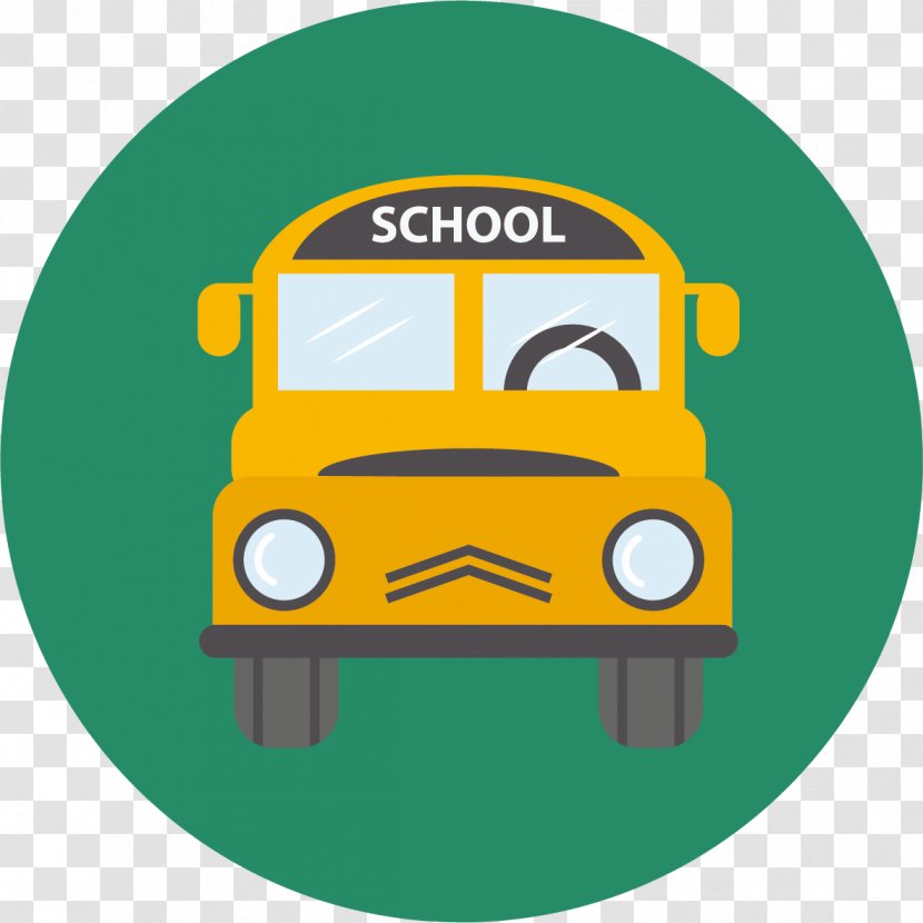 School Bus Yellow Clip Art - Green Transparent PNG