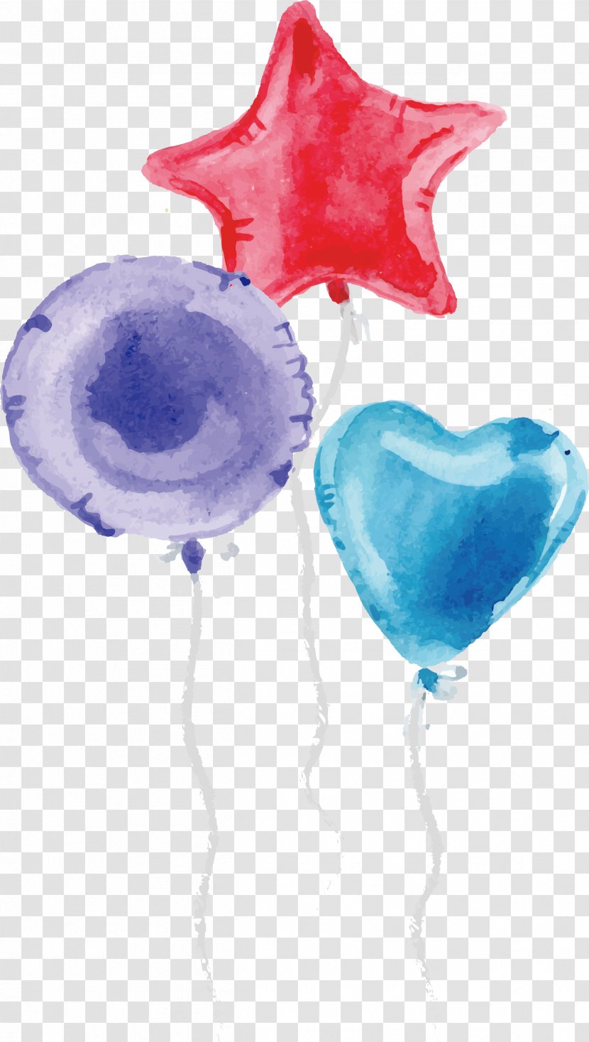 Birthday Watercolor Painting Party - Balloon Design Transparent PNG