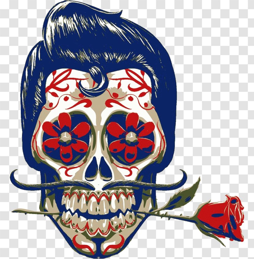 Calavera Mexican Cuisine Skull Art Day Of The Dead - Drawing - Fancy Transparent PNG