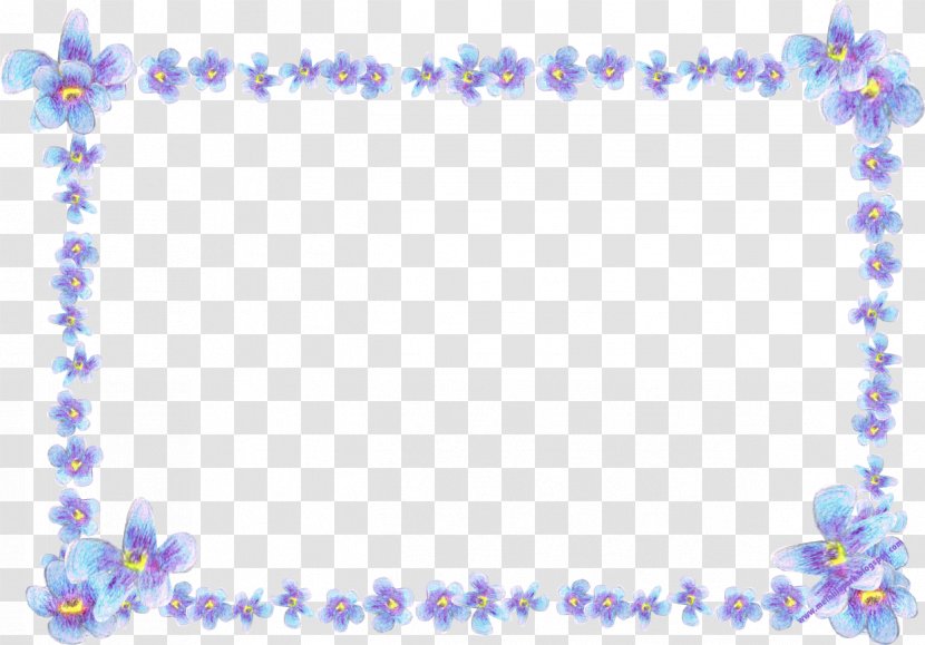 Borders And Frames Picture Flower Clip Art - Body Jewelry - Floral Border Transparent PNG