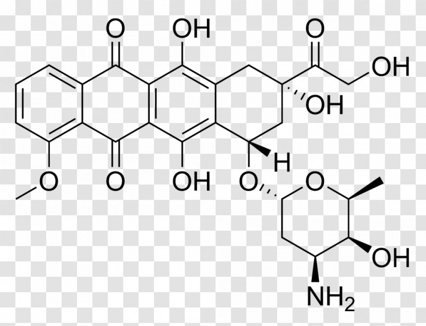 Doxorubicin Structure Chemotherapy Cancer Chemistry - Silhouette - Organization Transparent PNG