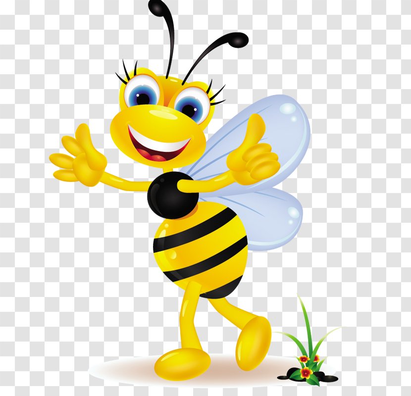 Bee Cartoon Clip Art - Royaltyfree - Decorative Pattern,insect Transparent PNG