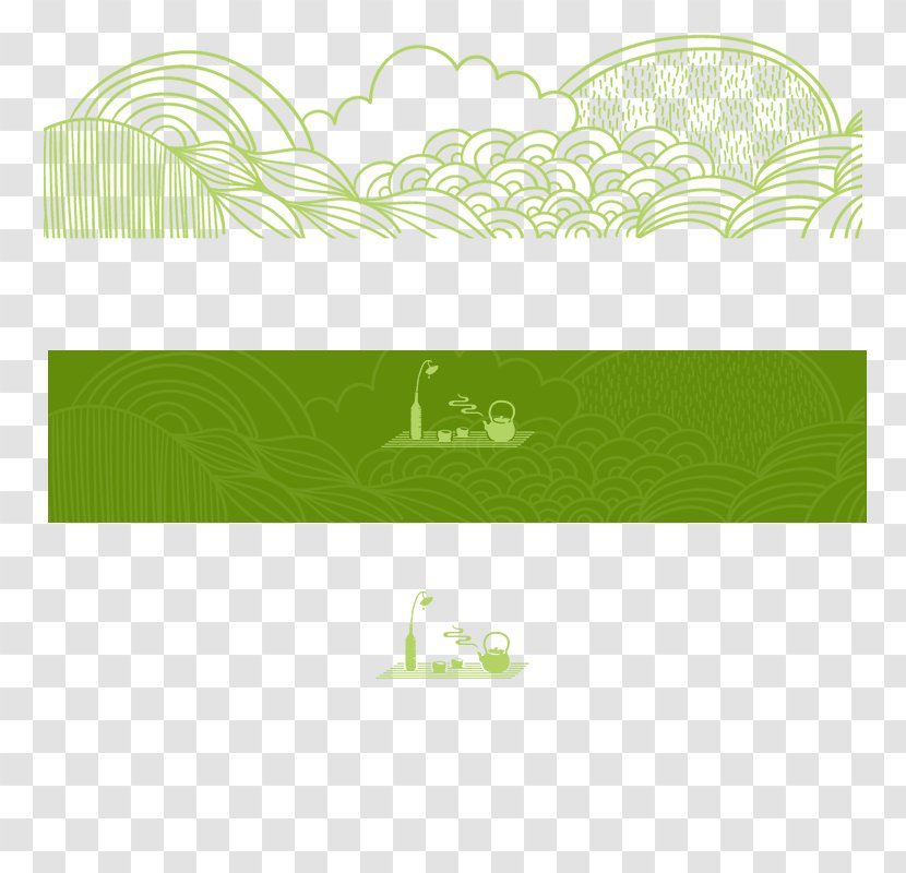 Green Tea Teaware Set Transparent PNG