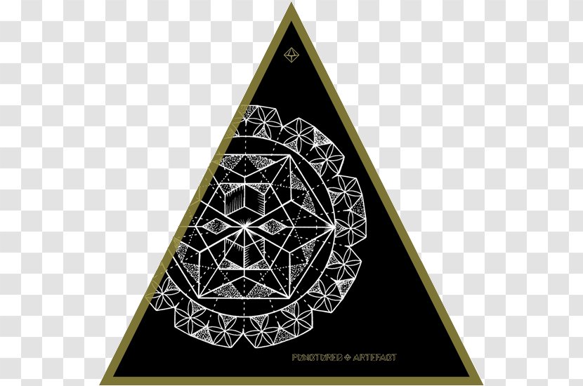 Triangle Sacred Geometry Heart - Art - Golden Hexagon Flowers Transparent PNG