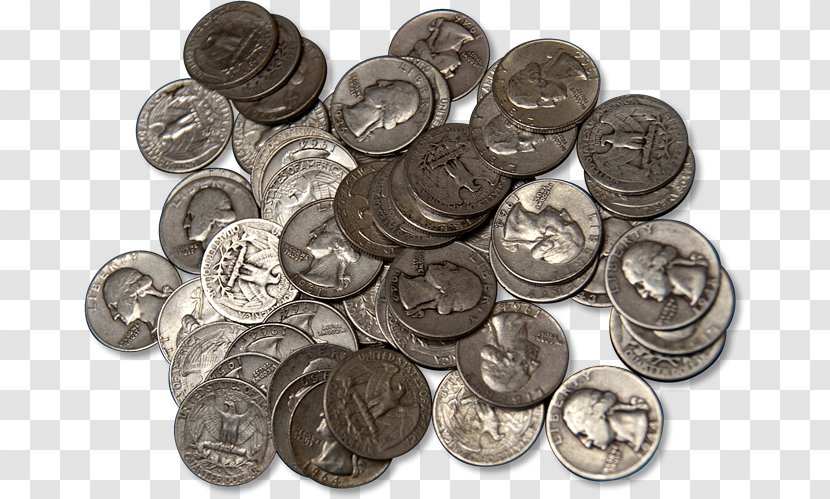Silver Coin Junk Quarter - Dollar - Coins Transparent PNG