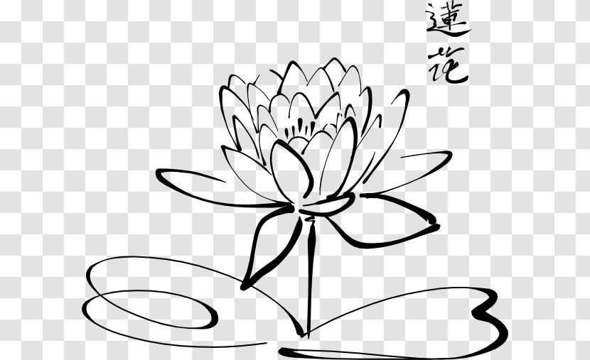 Calligraphy Drawing Clip Art - Tree - Lotus Transparent PNG