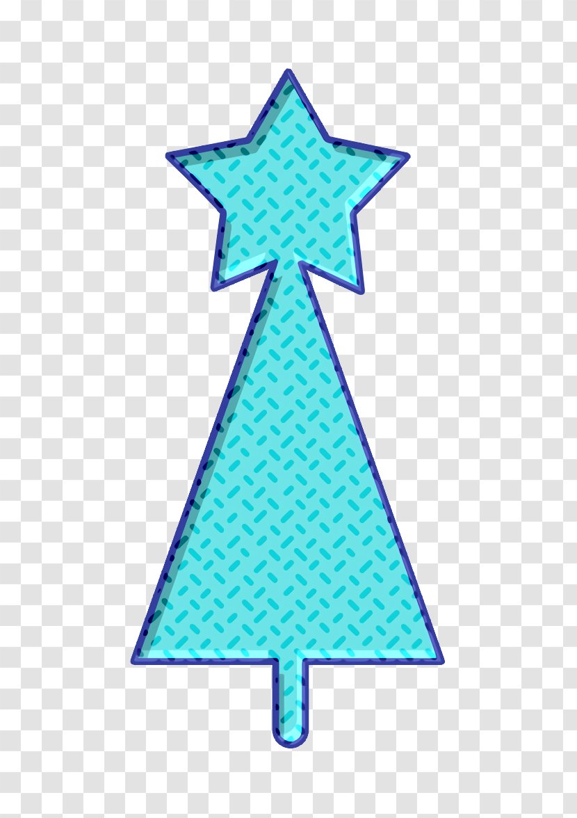 Celebration Icon Christmas Tree - Electric Blue Turquoise Transparent PNG