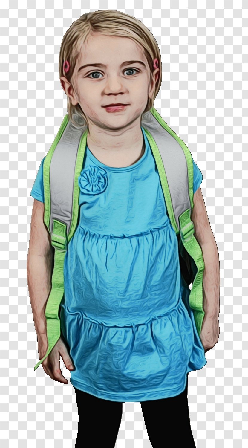 Tshirt Clothing - Shoulder - Turquoise Child Transparent PNG