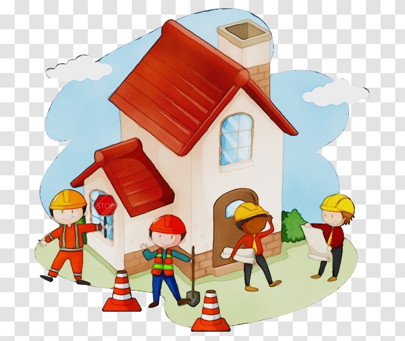 Real Estate Background - Housebuilding - Cartoon Transparent PNG