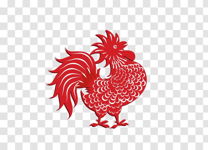 Chinese New Year Rooster Years Day Card - Chicken - Cock Creative Transparent PNG