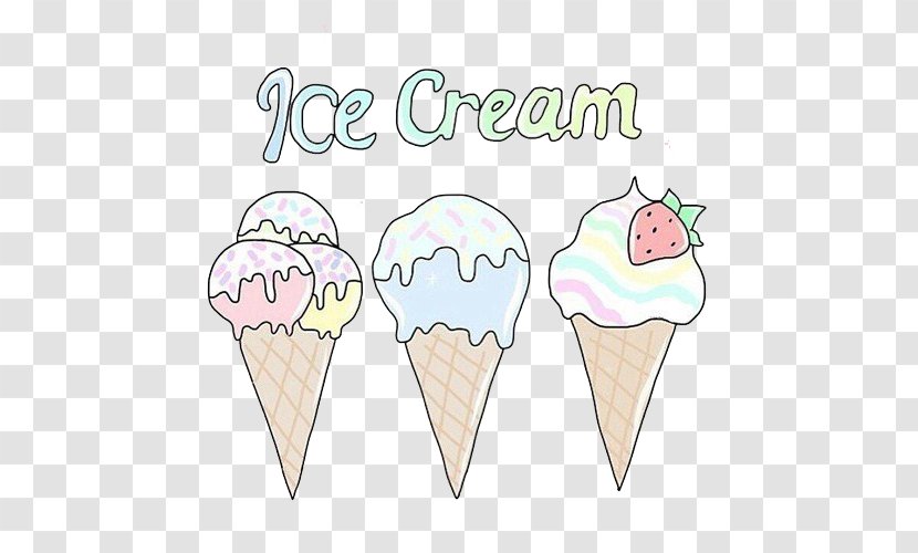 Ice Cream Cones Drawing Waffle - Silhouette Transparent PNG