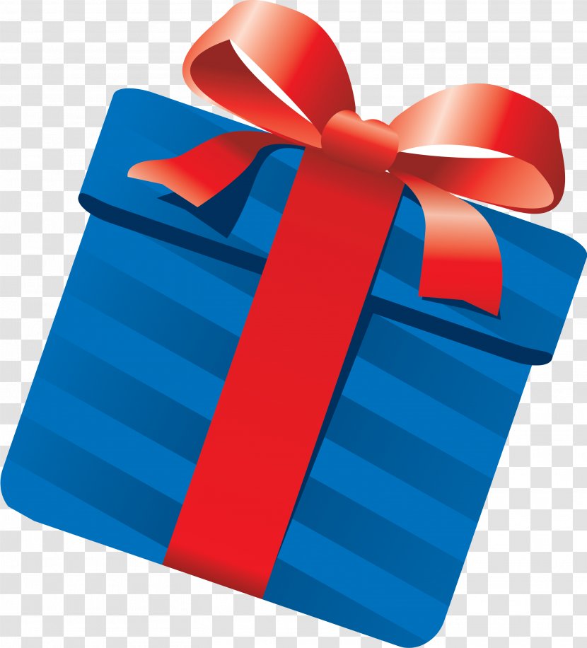 Gift Blue Gratis - Christmas - Simple Box Transparent PNG