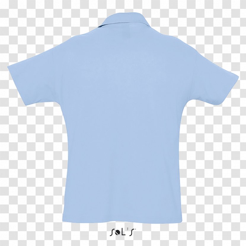 T-shirt Polo Shirt Collar Shoulder - Electric Blue - Summer Sky Transparent PNG