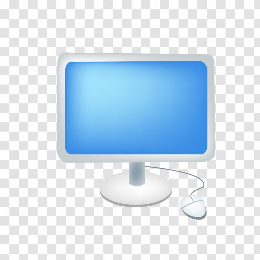 Computer Monitor Karens Ghost Paperback Icon - Blue - Mouse And Transparent PNG