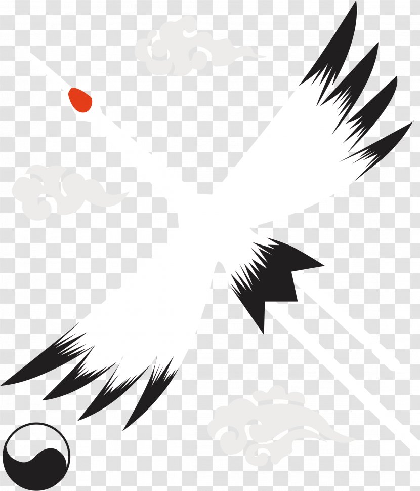 Download Bird - Feather - Flying The Crane Transparent PNG