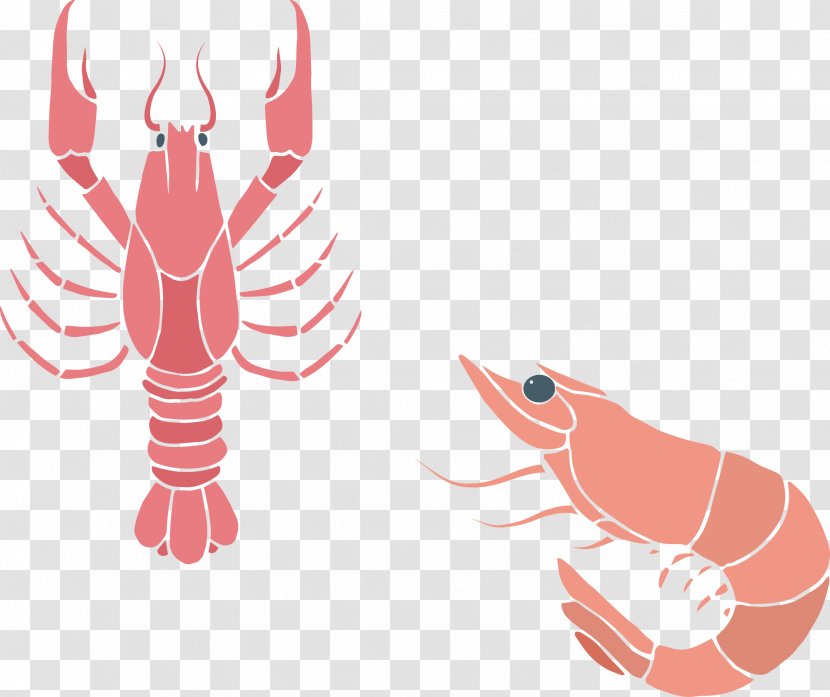 Seafood Caridea Crayfish As Food Lobster - Frame - Monochromatic Transparent PNG