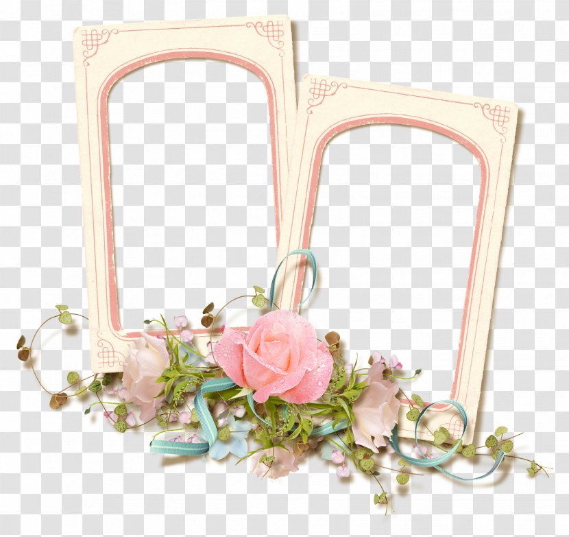 Picture Frames Garden Roses Flower Pink - Love Frame Transparent PNG