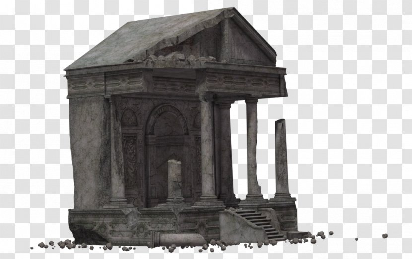 Ancient Greek Temple Ruins Building Rendering - Temples Transparent PNG