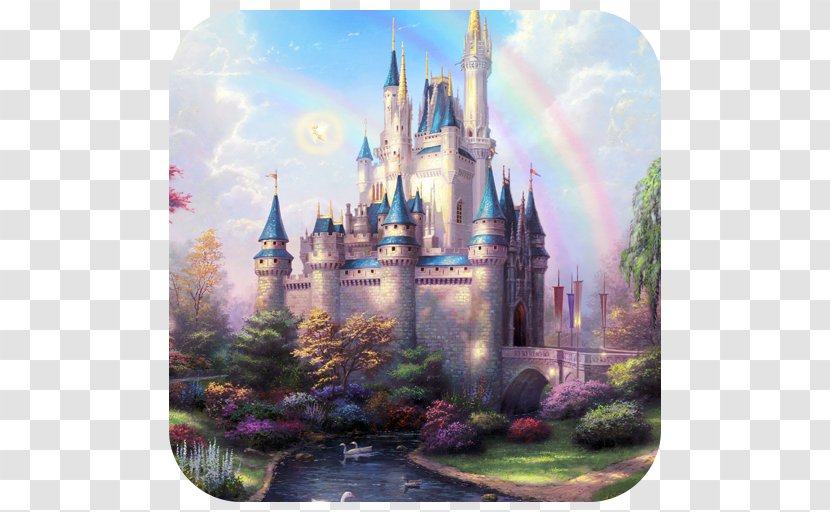 Cinderella Castle Disneyland Paris - Walt Disney World - Fairy Tale Background Transparent PNG