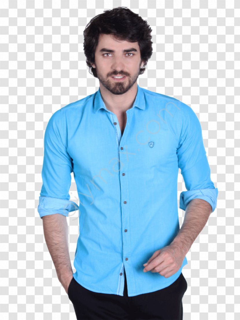 Dress Shirt Abdomen Material - Electric Blue Transparent PNG