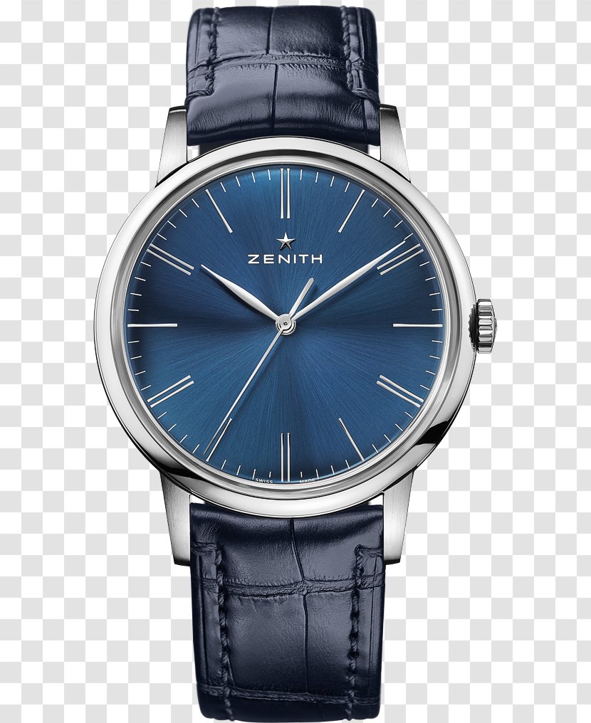 Zenith Watch Retail Chronograph Movement - Light Blue Shading Transparent PNG