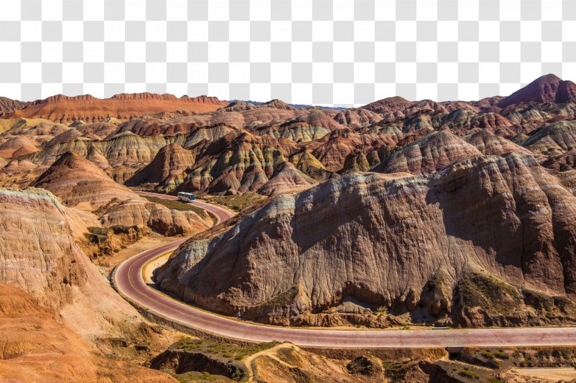 Zhangye National Geopark China Danxia Geology - Tourism - Natural Scenery Transparent PNG