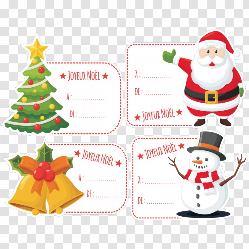 Santa Claus Christmas Ornament Tree Card Transparent PNG