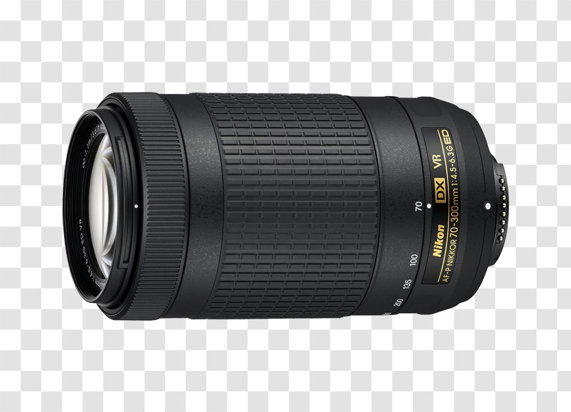 Nikon AF-P DX Nikkor 70-300mm F/4.5-6.3G ED VR AF-S 35mm F/1.8G Camera Lens DX-Nikkor - Accessory Transparent PNG