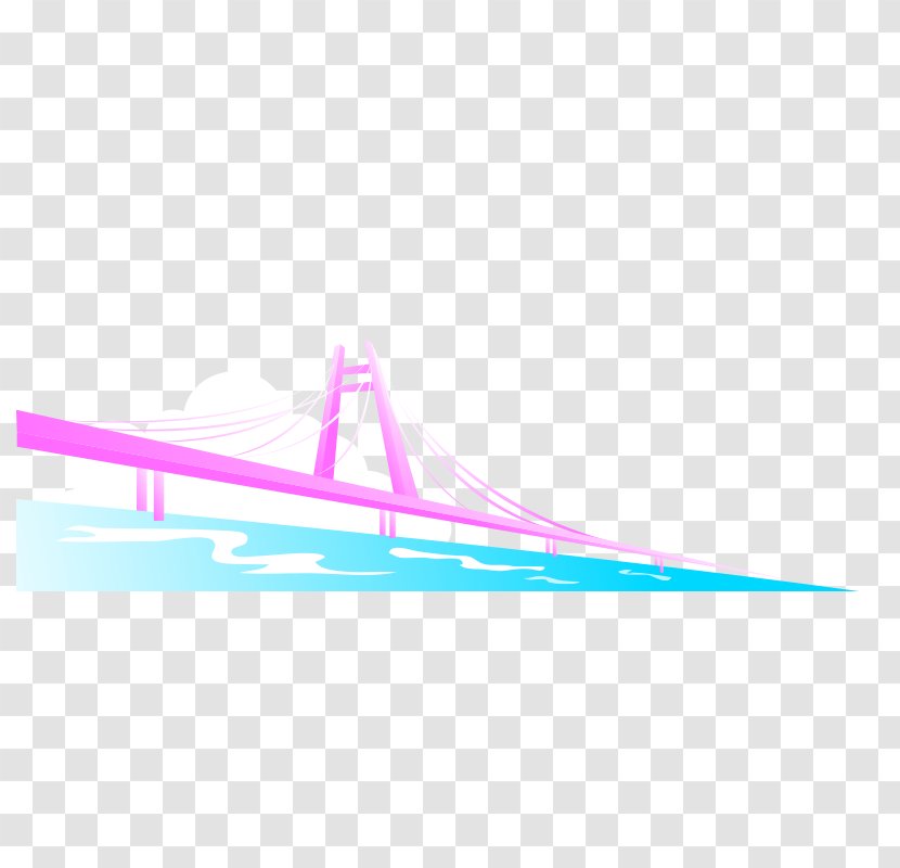 Cartoon Clip Art - Purple - Pink Bridge Transparent PNG