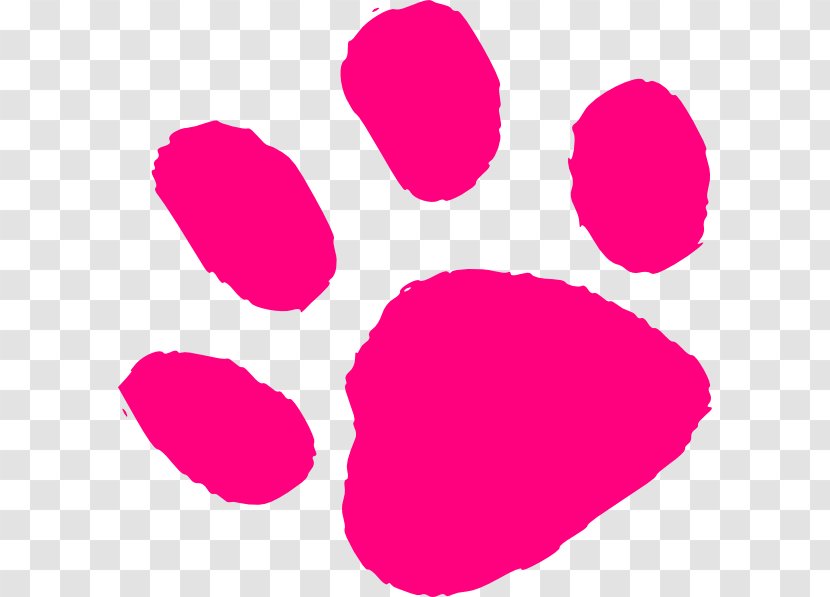 Paw Free Clip Art - Maroon - Pink Jaguar Cliparts Transparent PNG